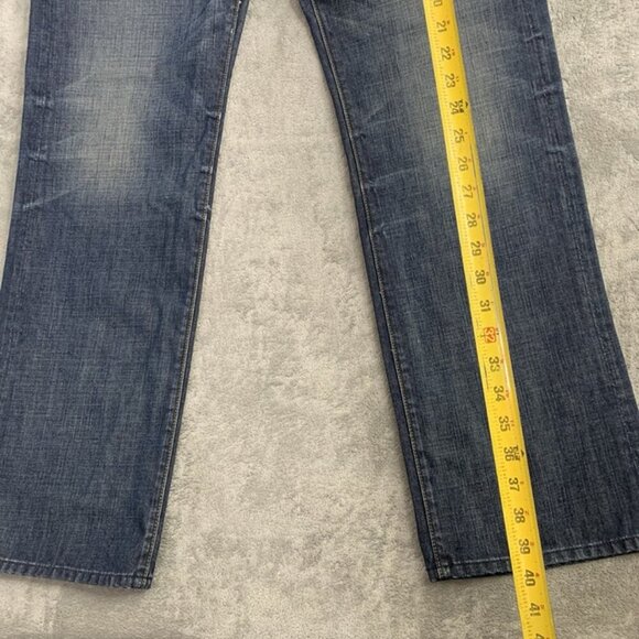 7 For All Mankind Jeans Mens 30x30” Austyn Dark Blue Denim Straight Leg Casual - Picture 5 of 12